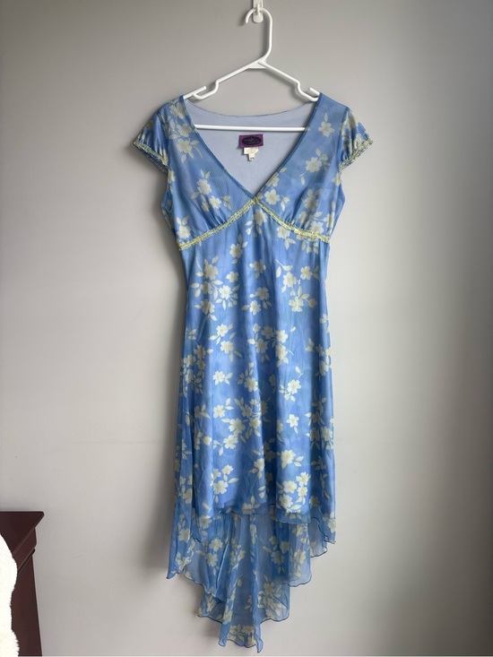 Damzels Dresses & Skirts - Light Blue Floral High-Low Dress